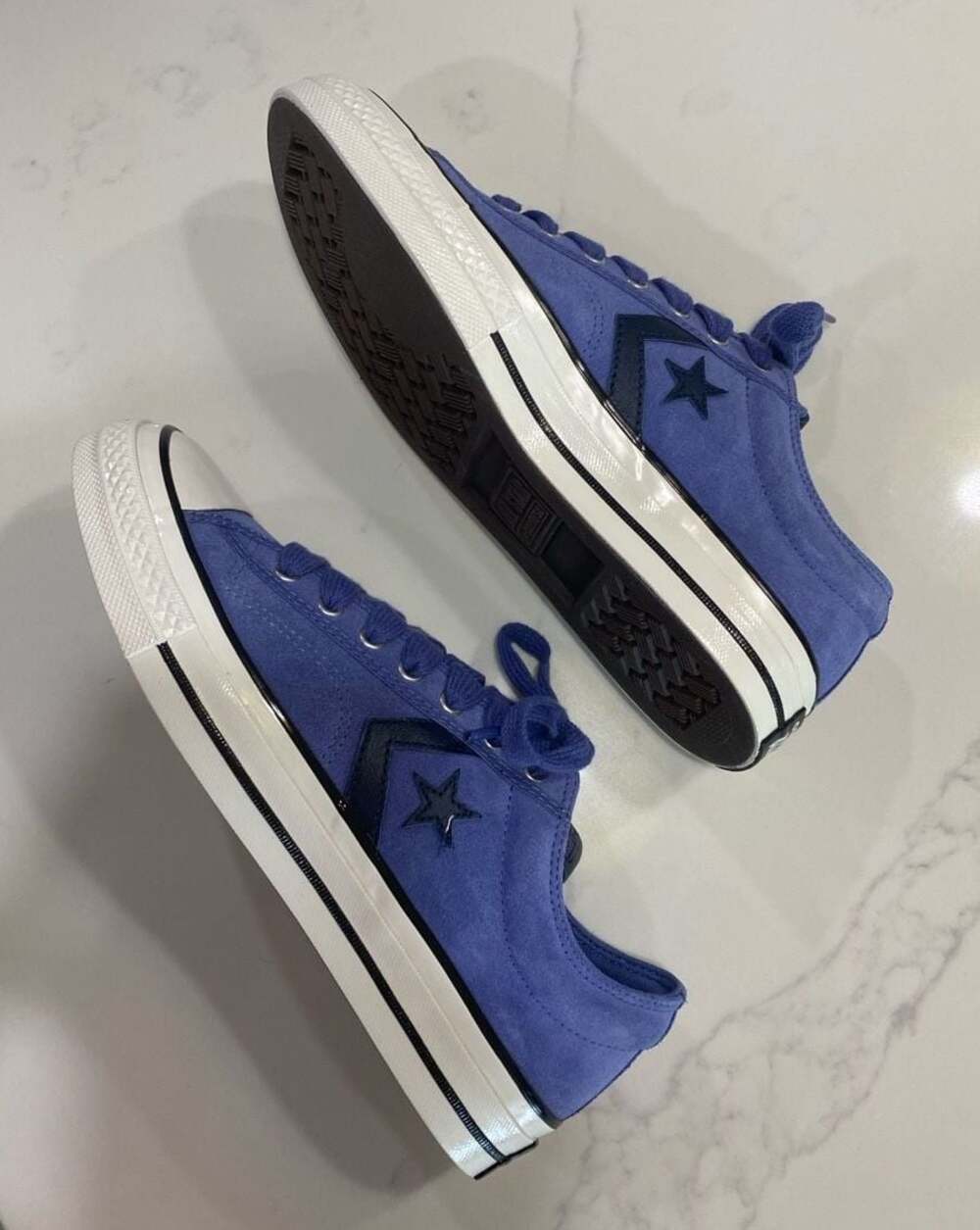 Converse Star Player 76 Suede Low Top Sneakers - Blue